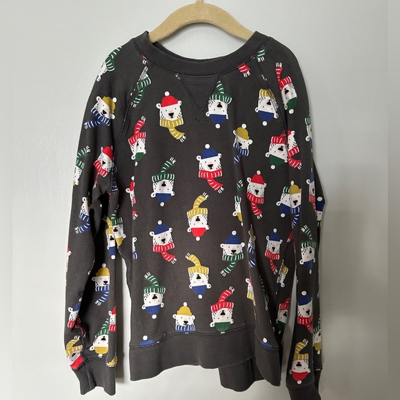 Christmas Holiday Boys Size 10 Sweatshirt with festive polar bears - Picture 2 of 8